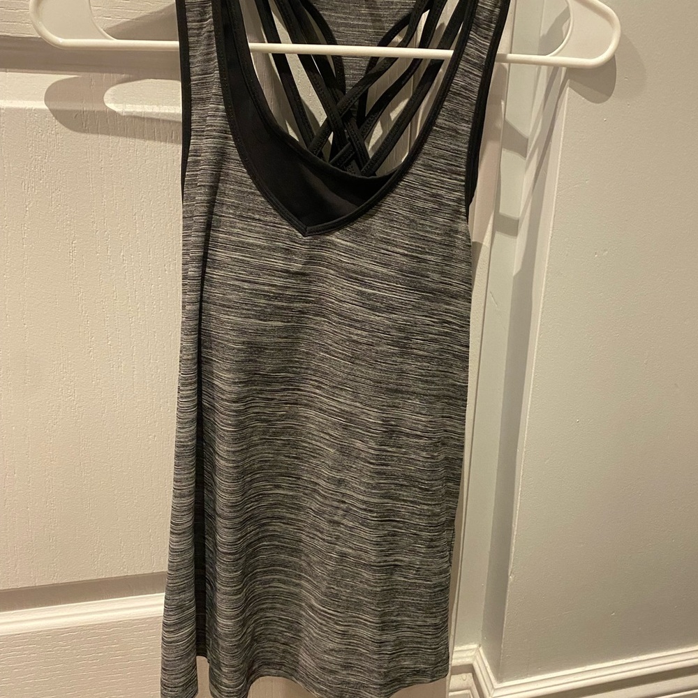 Gray Strappy Women's Tank Top